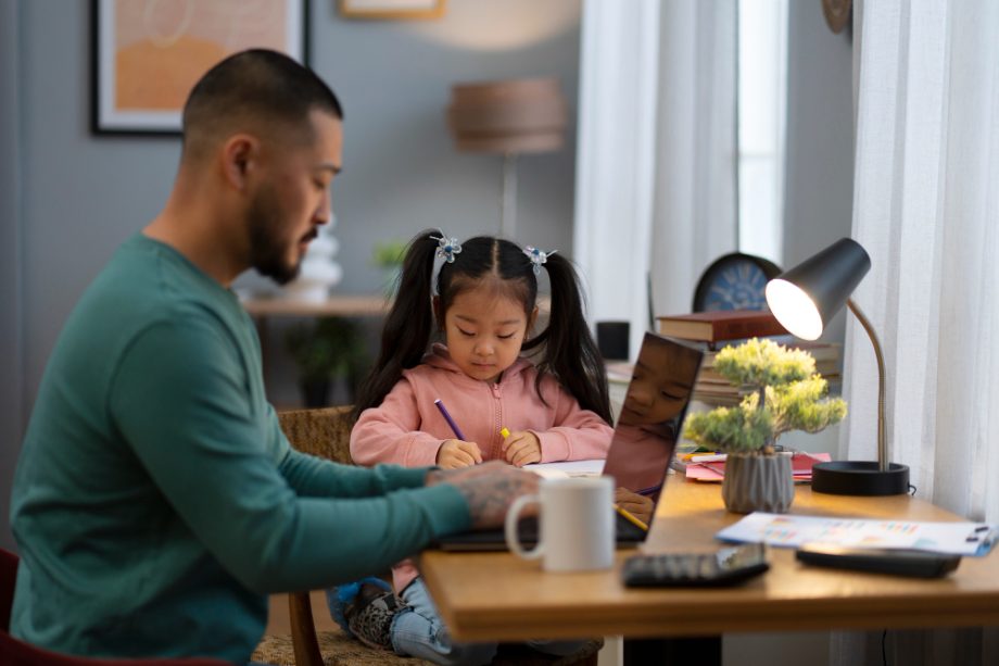 trabalho remoto com filhos em casa
